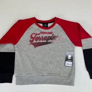 New Colosseum Red, Gray, and Black Kids Sweater SZ M